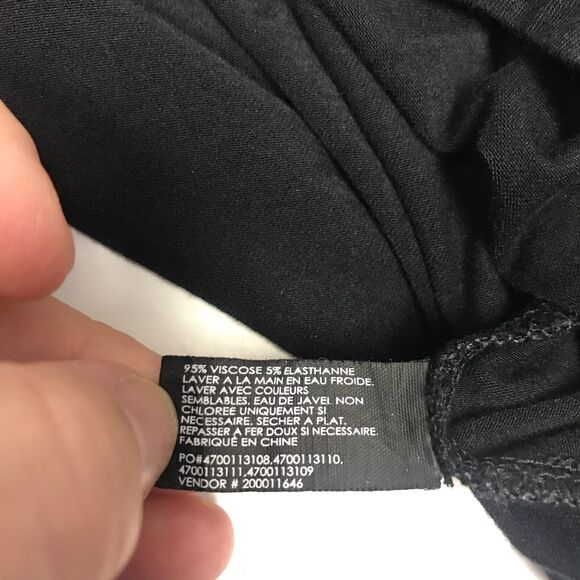 Club Monaco Top Womens Medium Black Scoop Neck 3/4 Sleeve Pullover Stretch - Picture 7 of 11